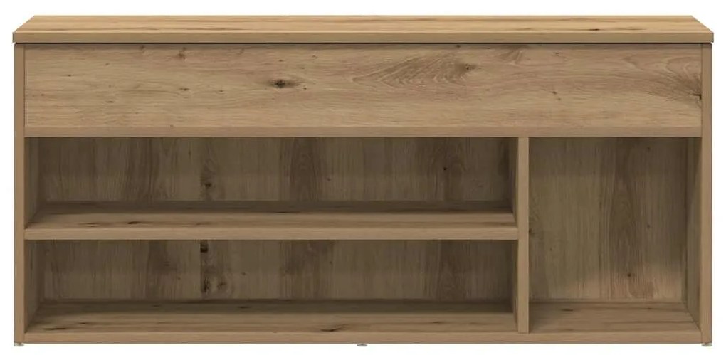 vidaXL Πάγκος παπουτσιών  Artisan Oak 102x30,5x45cm Κατασκευασμένο ξύλο