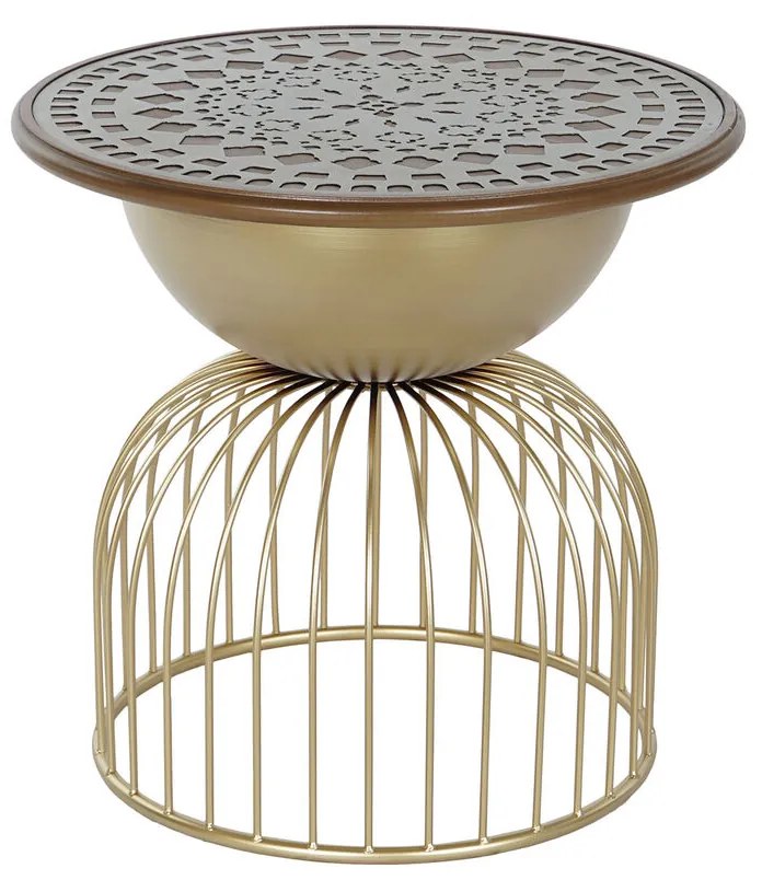 Βοηθητικό Τραπέζι DKD Home Decor 55,5 x 55,5 x 53 cm Έλατο Μέταλλο