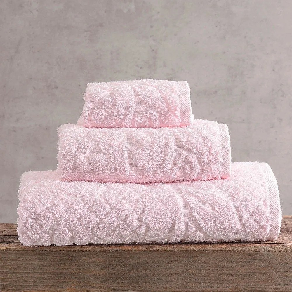 Πετσέτα Imani Pink Ρυθμός Προσώπου 50x90cm 100% Cotton Foam