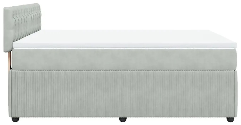 ΚΡΕΒΑΤΙ BOXSPRING ΜΕ ΣΤΡΩΜΑ ΑΝΟΙΧΤΟ ΓΚΡΙ 160X200 ΕΚ. ΒΕΛΟΥΔΙΝΟ 3287788