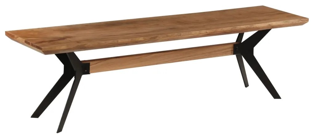 vidaXL Πάγκος Τραπεζαρίας 160x40x45 εκ. από Μασίφ Ξύλο Ακακίας/Ατσάλι