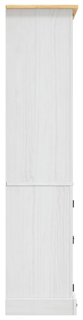 vidaXL Έπιπλο Τηλ. Μεξικ. Στιλ Corona Λευκό 80x40x170 εκ. Ξύλο Πεύκου