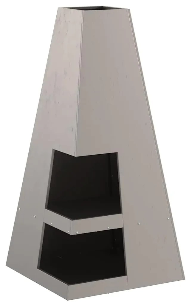 vidaXL Φωτιά Καφέ 50 x 50 x 100 cm Ατσάλι σκληρυθέν στον αέρα