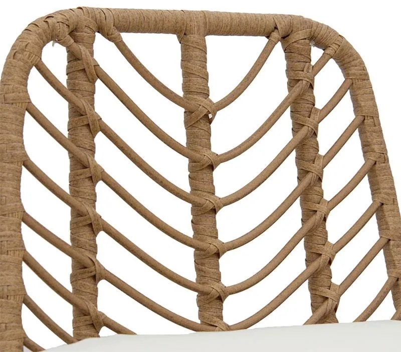 Σκαμπό μπαρ Naoki pe rattan φυσικό-μαύρο πόδι 45x56x108εκ 45x50x108 εκ.