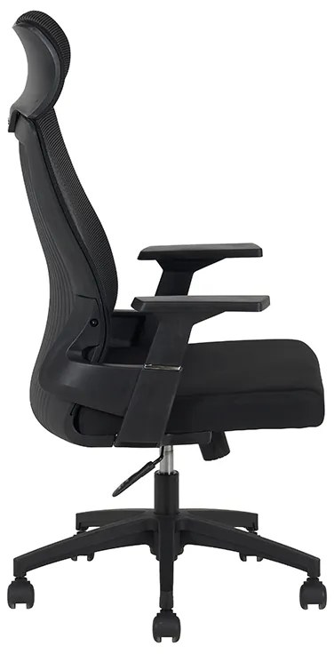 A9925 ΜΑΥΡO MESH ΠΟΛΥΘΡΟΝΑ ΓΡΑΦΕΙΟΥ 64X60X43-110/52-119εκ.