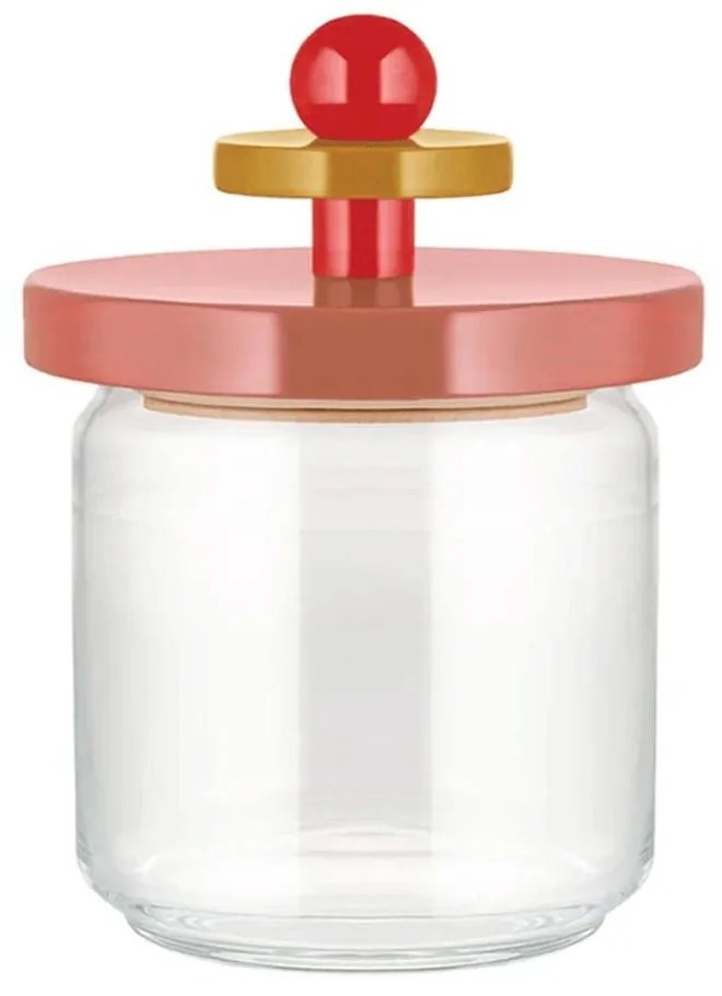 Βάζο Αποθήκευσης ES16/75 2 750ml 12x17cm Pink-Multi Alessi Ξύλο,Γυαλί