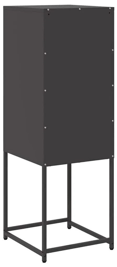Sideboard Μαύρο 36x39x107 cm από χάλυβα ψυχρής έλασης - Μαύρο
