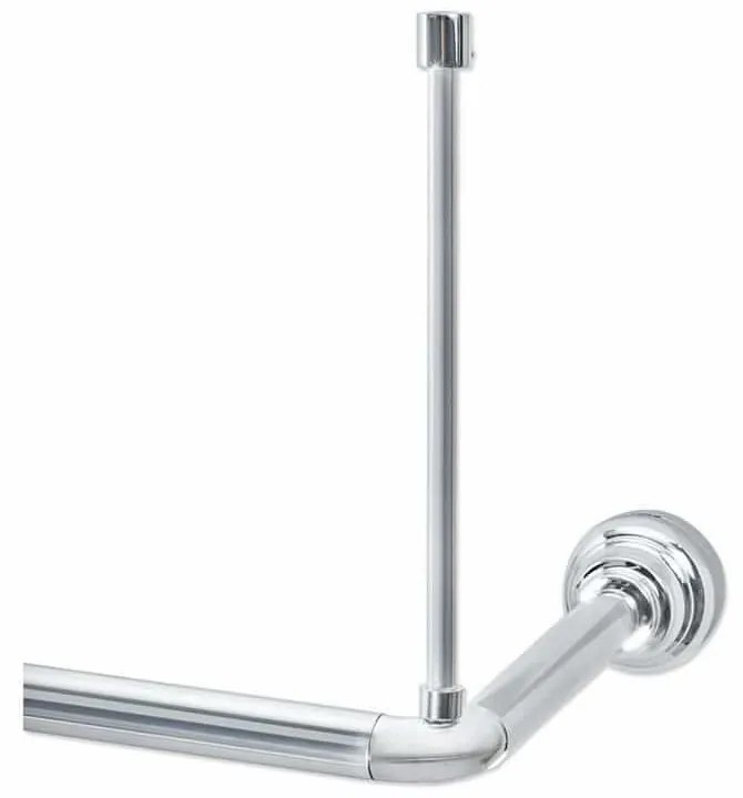 Στήριγμα Οροφής Γωνιακού Βραχίονα Νο 21 Chrome Grekon Aluminium