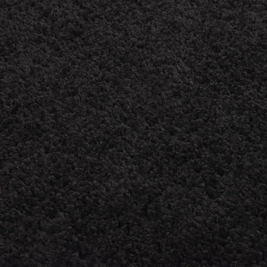 Χαλί Shaggy με Ψηλό Πέλος Μαύρο 200 x 290 εκ. - Μαύρο