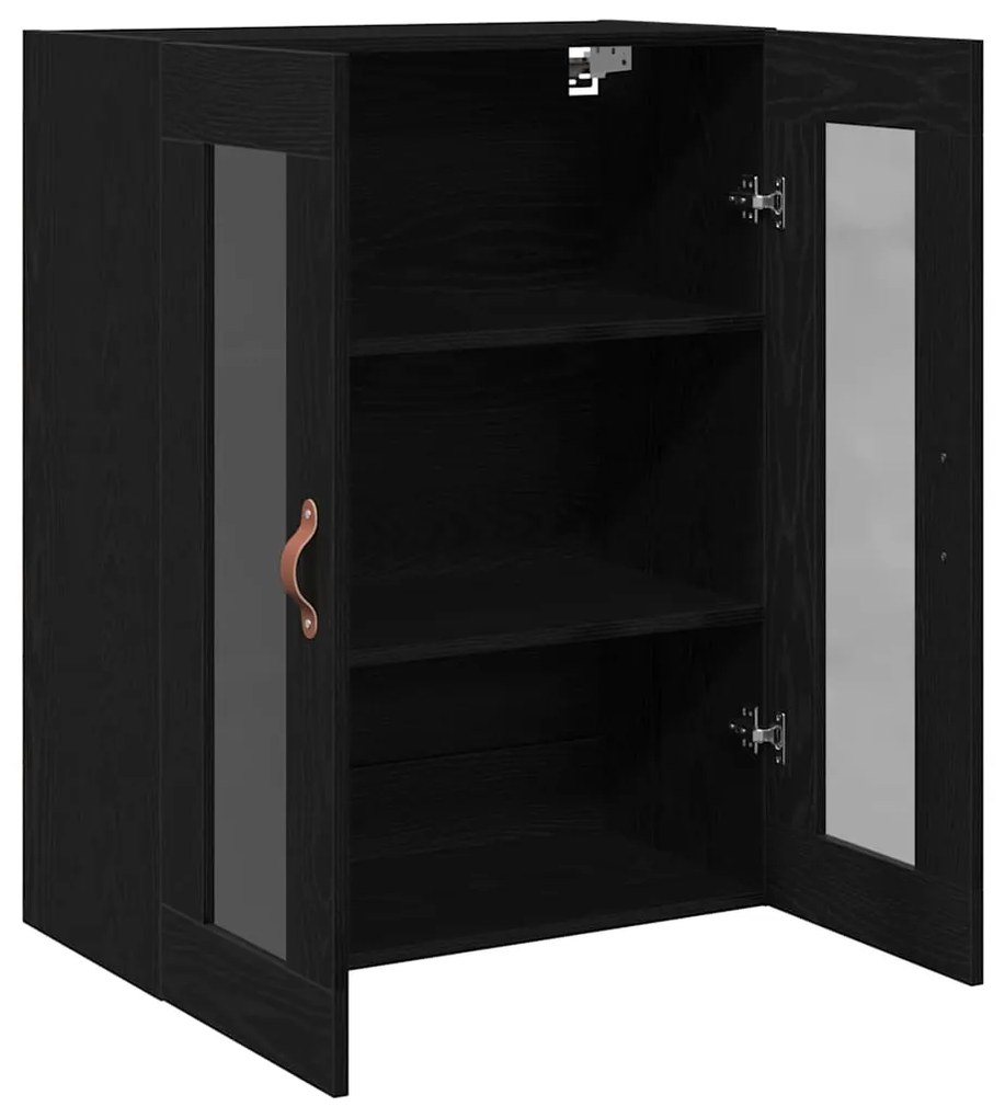 vidaXL Ντουλάπα τοίχου Επιτοίχιο Μαύρη δρυς 69.5 x 34 x 90 εκ.