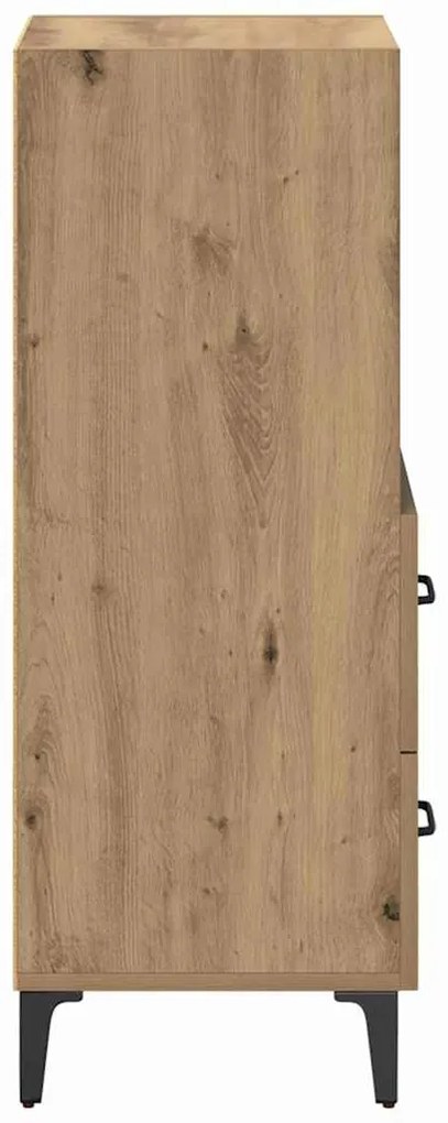 vidaXL Πλαϊνό γραφείο με συρτάρι artisan δρυς 34 x 34.5 x 90 εκ