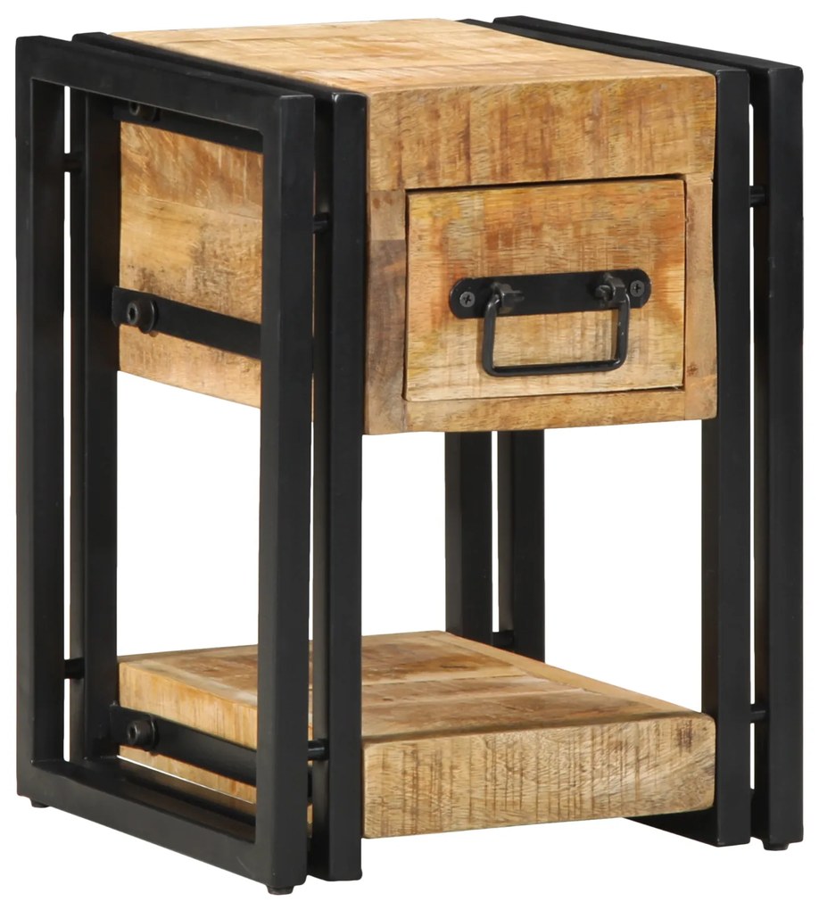 vidaXL Κομοδίνα 2 τμχ 40x40x40 εκ. Μασίφ ξύλο μάνγκο