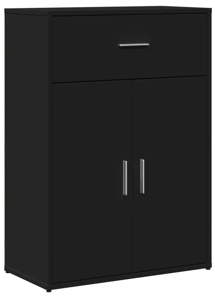 vidaXL Βοηθητικά Ντουλάπια 2 τεμ. Μαύρο 60x30x84 εκ. Επεξεργ. Ξύλο
