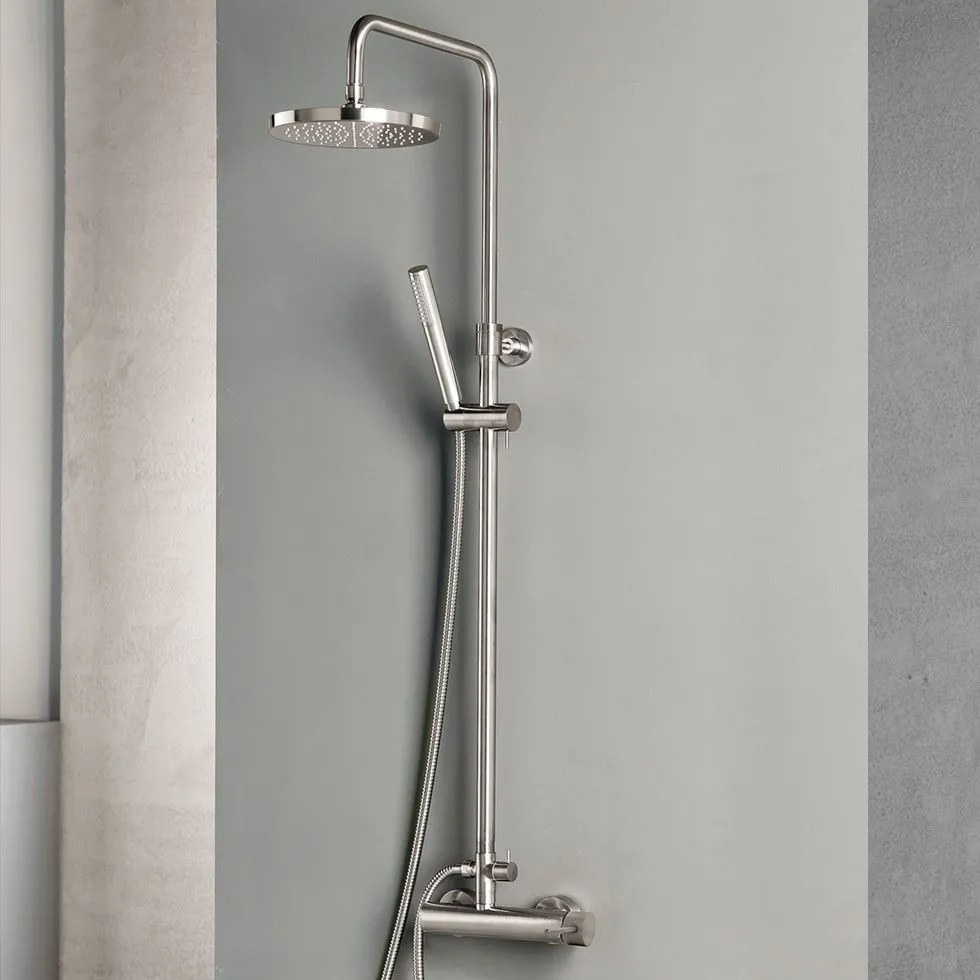Armando Vicario Industrial Inox Μπαταρία Nτους 2 Eξόδων με Kολώνα, Aνακλινόμενη Κεφαλή, Tηλέφωνο, Στήριγμα  512065-110