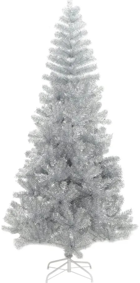vidaXL Χριστουγεννιάτικο Δέντρο Τεχνητό με Βάση Ασημί 180 εκ. PET