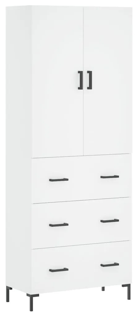 vidaXL Ντουλάπι Λευκό 69,5x34x180 εκ. από Επεξεργασμένο Ξύλο
