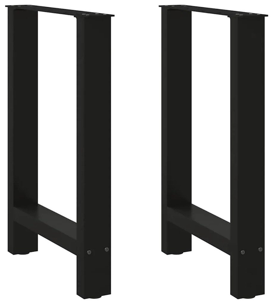 Πόδια Τραπεζαρίας 2 τεμ. Μαύρα 50x(72-73) εκ. Ατσάλι