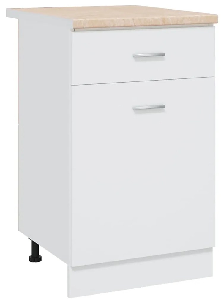 vidaXL Πάγκος Κουζίνας Μπεζ με Υφή Μαρμάρου 50x60x2,8 εκ Μοριοσανίδα