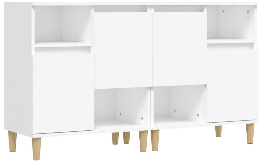 vidaXL Ντουλάπια 2 τεμ. Λευκά 60 x 35 x 70 εκ. από Επεξεργασμένο Ξύλο