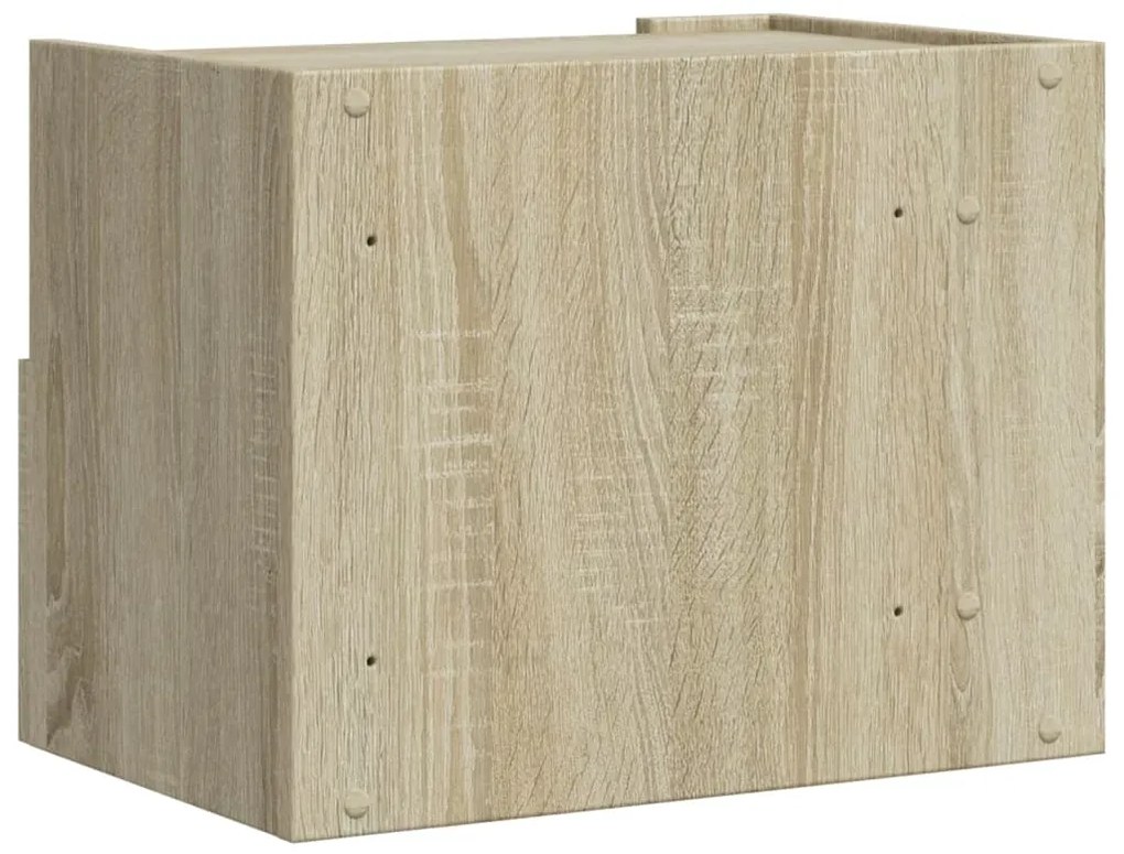 vidaXL Κομοδίνα Επιτοίχια 2 τεμ. Sonoma Δρυς 45x30x35 εκ.