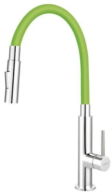 FERRO ZUMBA SLIM 2F BZA43G Επικαθήμενη μπαταρία νεροχύτη Πράσινη