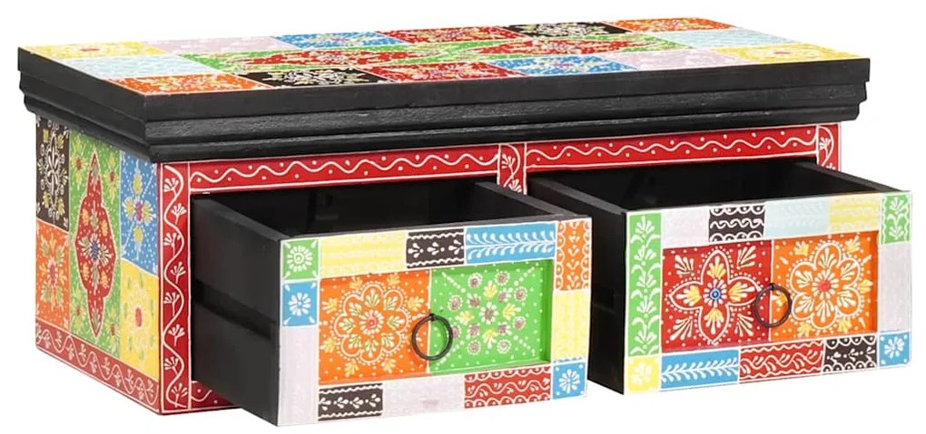 vidaXL Ντουλάπι Τηλεόρασης Πολύχρωμο 60 x 30 x 24 εκ Μασίφ ξύλο μάνγκο