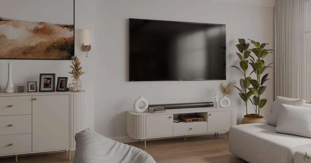 Έπιπλο Τηλεόρασης Ovelia 2D 1S-Μπεζ