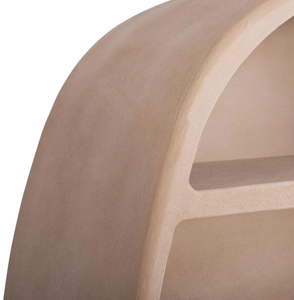 ΡΑΦΙΕΡΑ ΣΕΙΡΑ SANTORINI  MDF ΣΕ ΚΑΦΕ ΧΡΩΜΑ 120x38x133Υεκ.