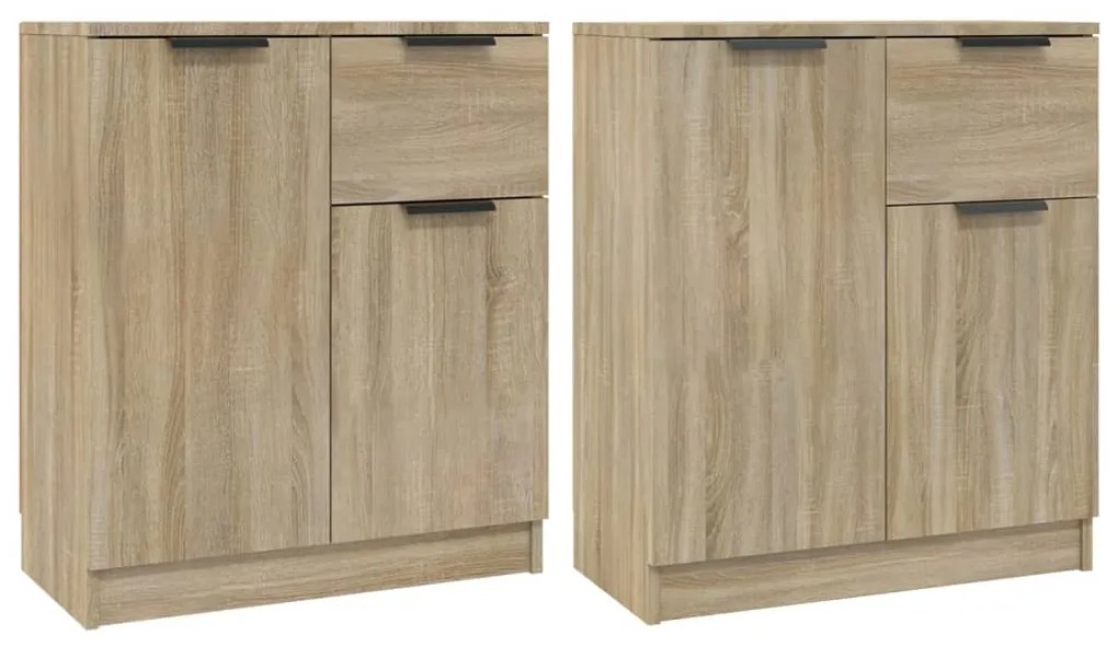 vidaXL Ντουλάπια 2 τεμ. Sonoma Δρυς 60x30x70 εκ. Επεξεργασμένο Ξύλο