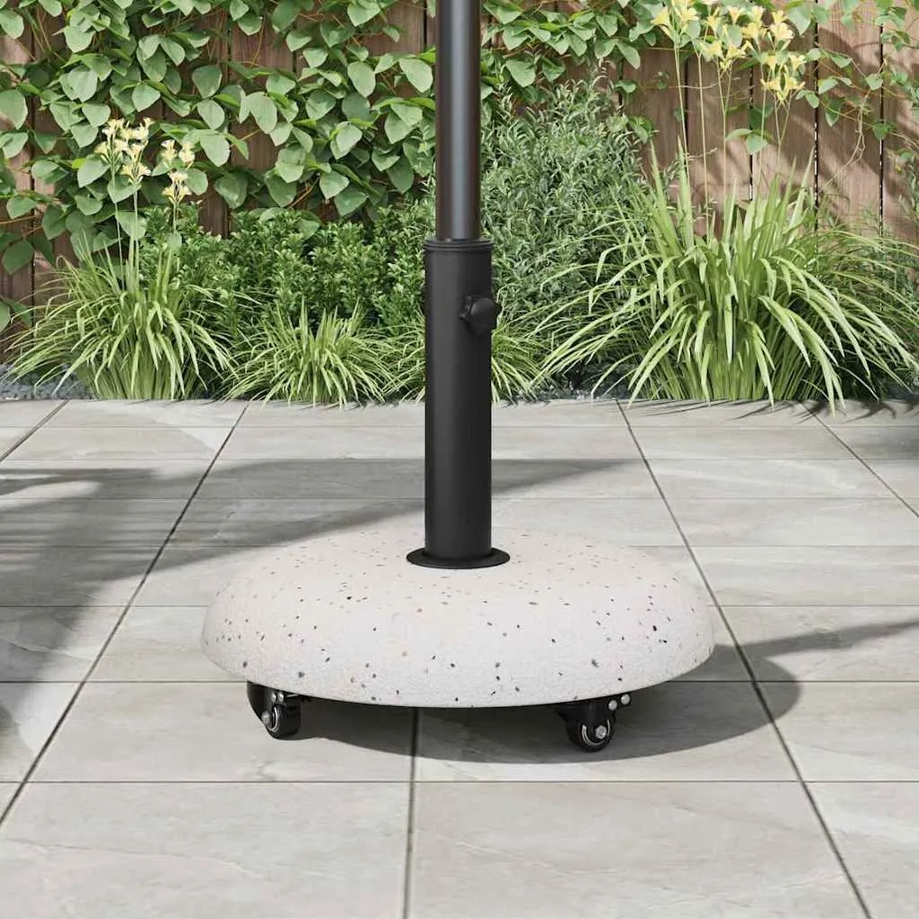 vidaXL Βάση ομπρέλας Λευκό και Μαύρο 45 x 45 x 40 cm