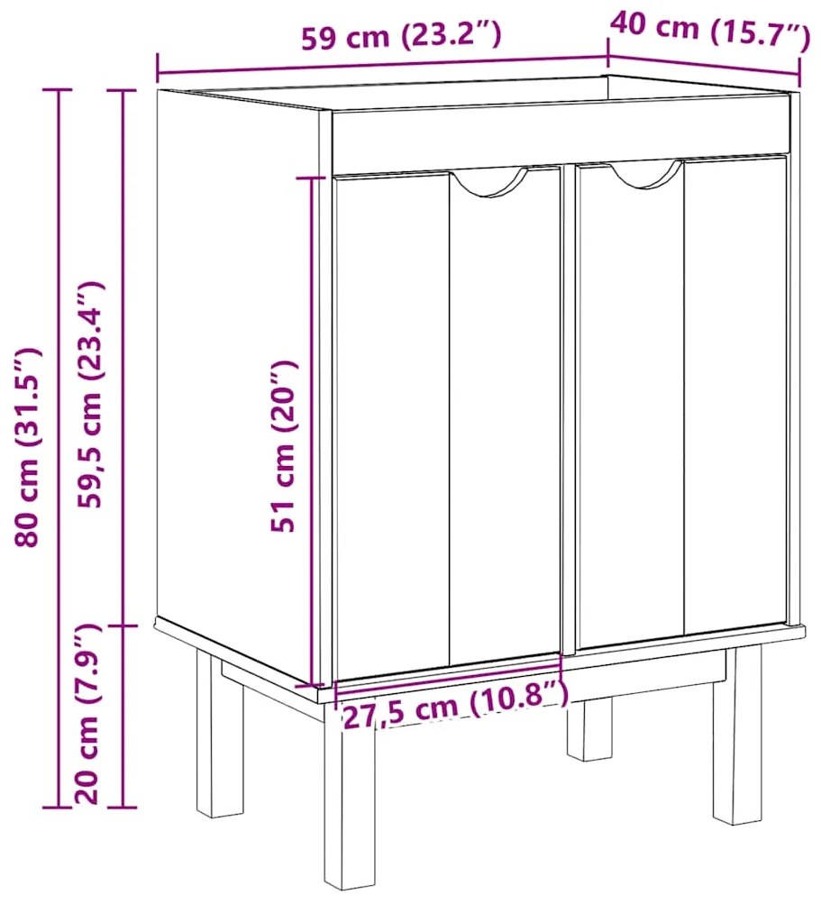 ΝΤΟΥΛΑΠΙ ΜΠΑΝΙΟΥ OTTA 59X40X80 ΕΚ. ΜΑΣΙΦ ΞΥΛΟ ΠΕΥΚΟΥ 4013460