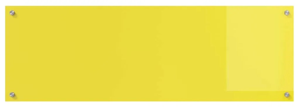 vidaXL Πίσω Πάνελ Κουζίνας Κίτρινο 120 x 40 x 0.6 εκ. σκληρυμένο γυαλί