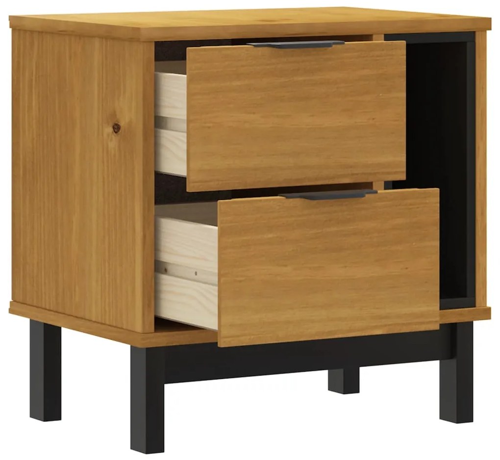 vidaXL Κομοδίνο FLAM 49 x 35 x 50 εκ. από Μασίφ Ξύλο Πεύκου