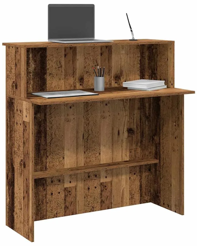 vidaXL Γραφείο υποδοχής Παλιό Ξύλο 100x50x103,5 εκ. Επεξεργασμένο Ξύλο