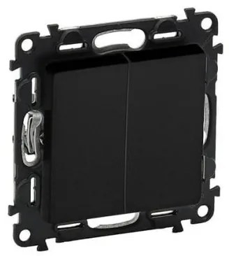 Διακόπτης Διπλός A/R Μαύρο Valena Life 756308 Legrand-756308-Μαύρο 756308
