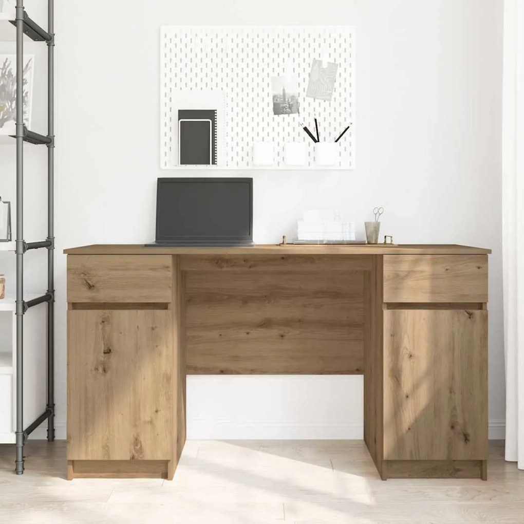 vidaXL Γραφείο artisan δρυς 140 x 49 x 76 εκ. Επεξεργασμένο ξύλο