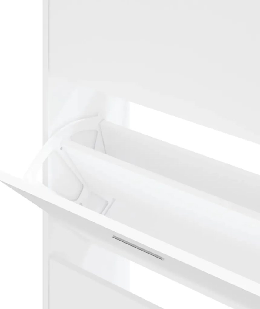 vidaXL Παπουτσοθήκη Λευκή 63 x 24 x 147 εκ. από Επεξεργασμένο Ξύλο