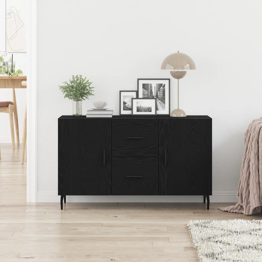 vidaXL Μπουφές Μαύρος Δρυς 100x36x60 εκ από Ξύλο