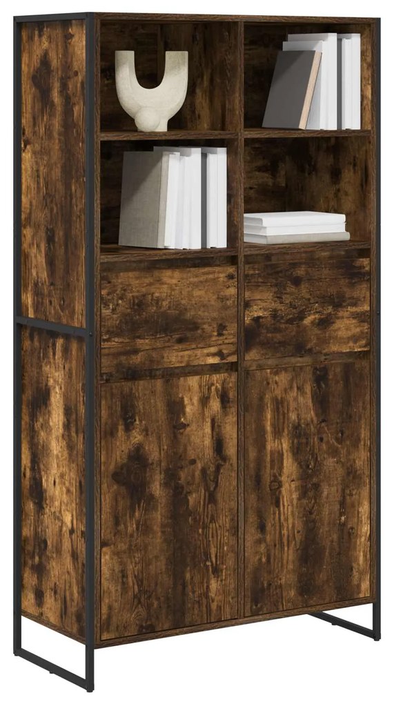 vidaXL Πλαϊνό γραφείο 2 pcs Καπνιστό Δρύς 81 x 36 x 150.5 εκ.