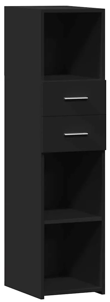 vidaXL Ντουλάπι Μαύρο 30x42,5x124 εκ. από Επεξεργασμένο Ξύλο