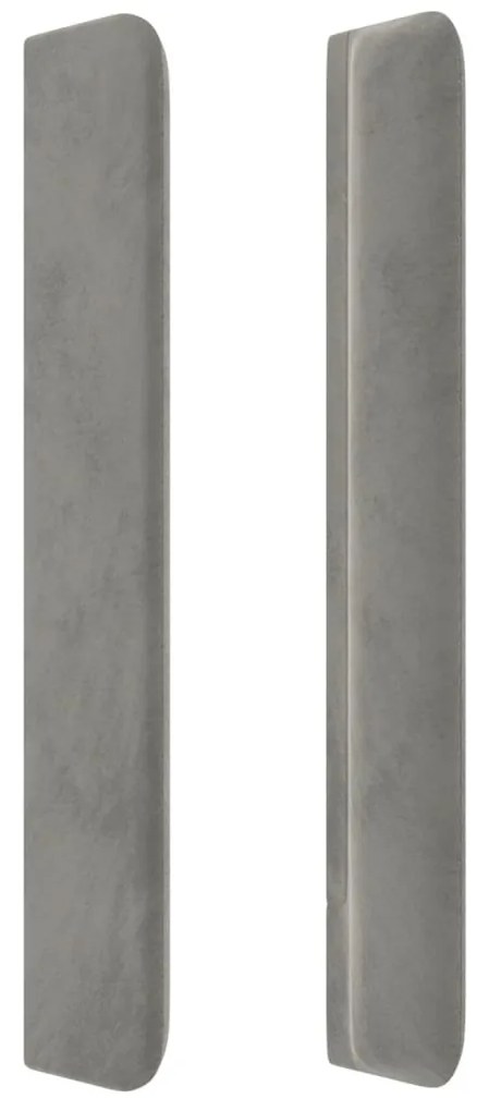 Κεφαλάρι με Πτερύγια Ανοιχτό Γκρι 83x16x118/128 εκ. Βελούδινο 3119610
