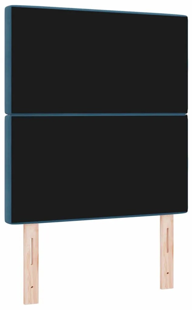 vidaXL Κεφαλάρι με κεφαλάρι Σκούρο Μπλε 80 cm Τεχνητό Δέρμα