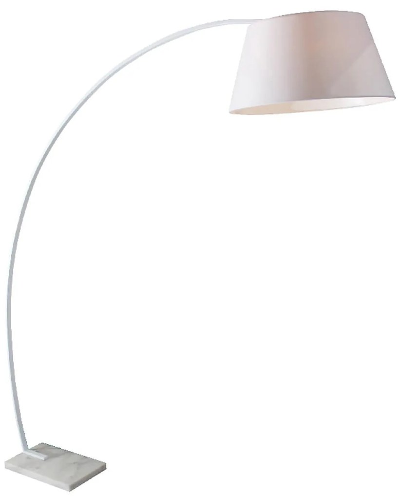 Φωτιστικό Δαπέδου Table &amp; Floor Luminairies MF11185WH White Metal, Fabric
