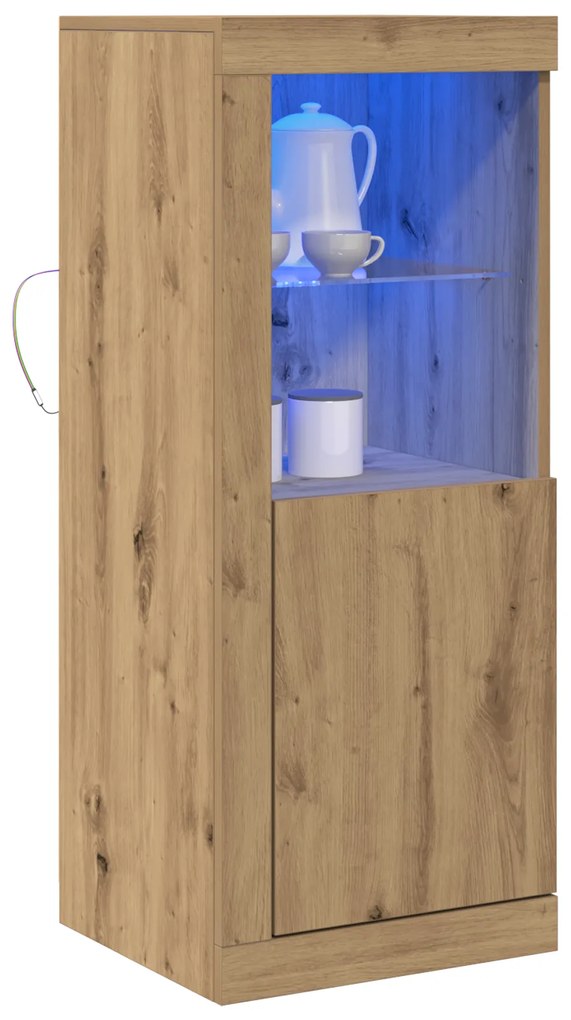 vidaXL Μπουφές με LED Φώτα από Καρυδιά 41x37x100 εκ.