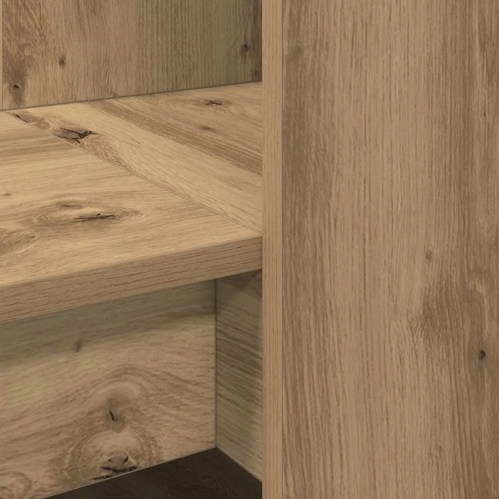 vidaXL Γραφείο artisan δρυς 122 x 67 x 145 εκ. Επεξεργασμένο ξύλο