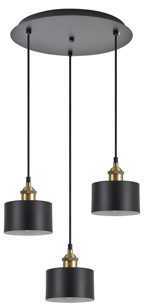 Φωτιστικό Οροφής SE21-BL-B10-3BL-MS1 ADEPT PENDANT Black Metal Shade Pendant+ - 51W - 100W - 77-8764