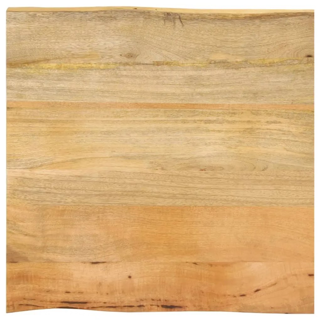 vidaXL Επιφάνεια Τραπεζιού 60x60x2,5 εκ. Live Edge Μασίφ Ξύλο Μάνγκο