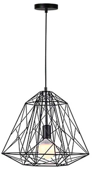 Φωτιστικό οροφής Uamlen pakoworld μαύρο μέταλλο 40x35εκ