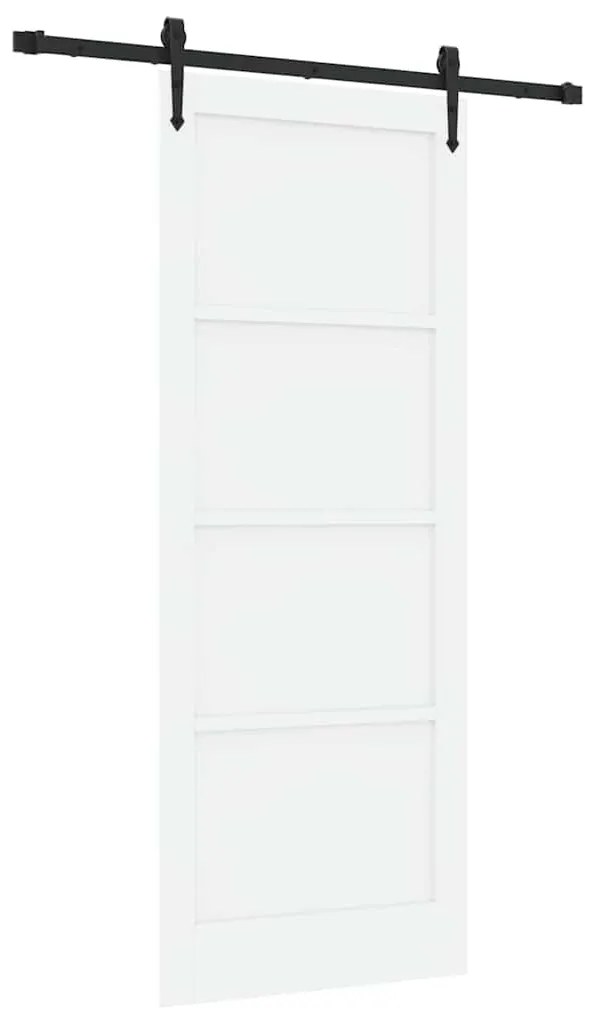 vidaXL Συρόμενη Πόρτα ORKDAL Λευκό 83 x 211 εκ. Μασίφ ξύλο πεύκου
