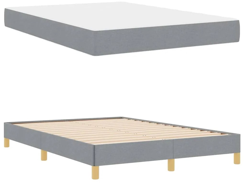 vidaXL Κρεβάτι με ελατήρια Ταμπά, Καφέ 140 x 190 cm